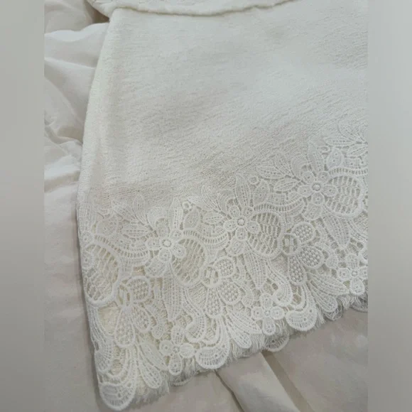 ZARA NWT White embroidered tweed mini dress | Size M - Picture 12 of 12